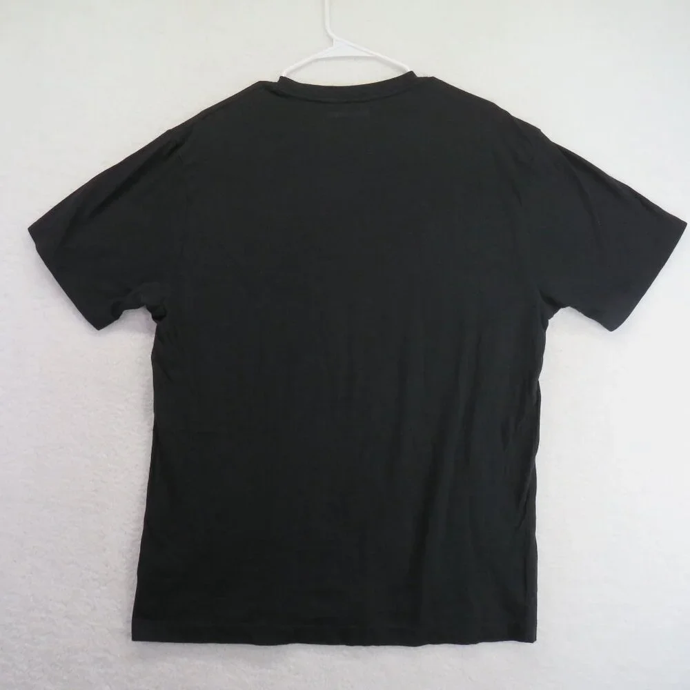 True Religion T Shirt Mens Sz‎ Extra Large Black G old Foil Graphic Short Sleeve